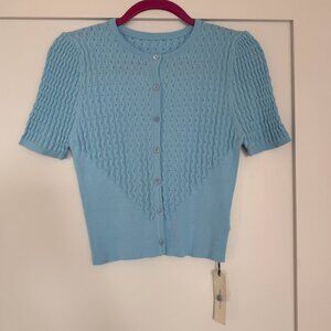 Commense Short Sleeve Button Cardigan
